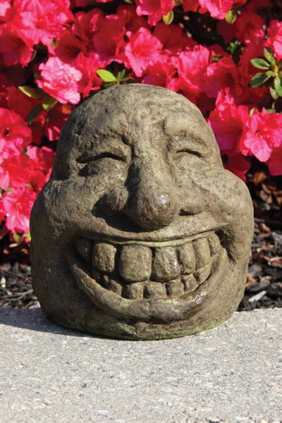 Laughing Garden Face Statue Small Garden Decor